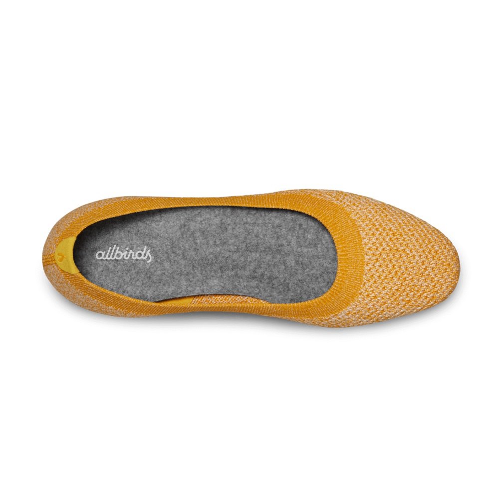 Allbirds Women\'s Flats Yellow - Tree Breezers - 61207JOZS